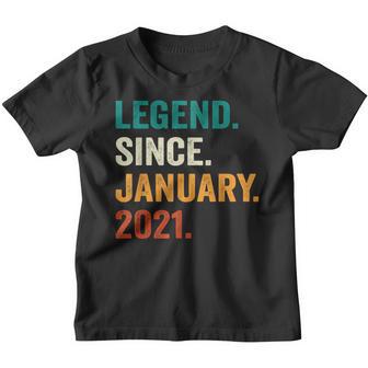2 Years Old Gifts 2Nd Birthday Boy Legend Since January 2021 Youth T-shirt - Thegiftio UK