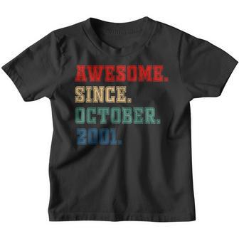 21 Years Old Funny Awesome Since October 2001 21St Birthday V8 Youth T-shirt - Thegiftio UK