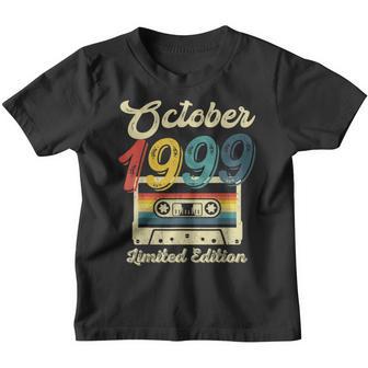 23 Years Old Gifts Retro October 1999 Cassette 23Rd Birthday Youth T-shirt - Thegiftio UK