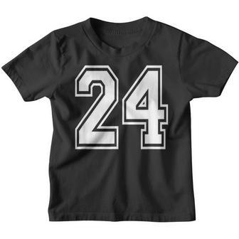 24 Sports Team School Numbers On Front Jersey Youth T-shirt - Thegiftio UK