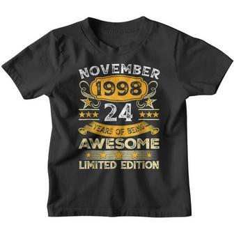 24 Year Old Awesome Since November 1998 24Th Birthday Gift Youth T-shirt - Thegiftio UK