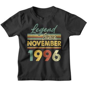 26 Years Old Gifts Legend Since November 1996 26Th Birthday Youth T-shirt - Thegiftio UK