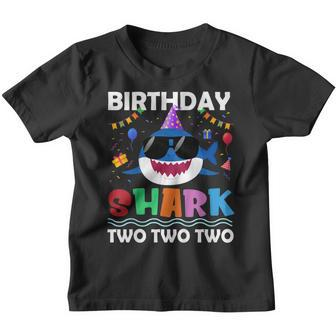 2Nd Birthday Boy Shark Matching Party Gifts For Kids Shirt Youth T-shirt | Mazezy