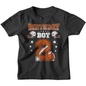 2Nd Birthday Sport 2 Years Old American Football 2 Boys Youth T-shirt - Thegiftio UK