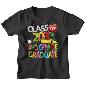 2Nd Grade Graduate Class Of 2033 Last Day Of School Boy Girl Youth T-shirt - Thegiftio UK