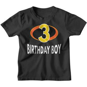 3 Year Old Birthday Boy Age Symbol Youth T-shirt | Mazezy