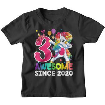 3 Year Old Gifts Girls Ns Dabbing Unicorn 3Rd Birthday V7 Youth T-shirt - Thegiftio UK