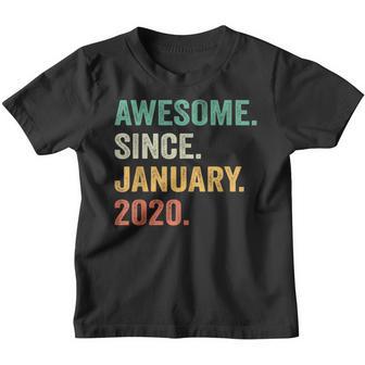 3 Years Old Gift 3Rd Birthday Boy Awesome Since January 2020 Youth T-shirt - Thegiftio UK