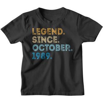 33 Years Old Gifts Legend Since October 1989 33Rd Birthday V6 Youth T-shirt - Thegiftio UK