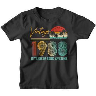 35 Year Old Gift Boys Girls Vintage 1988 35Th Birthday Retro V2 Youth T-shirt - Thegiftio UK
