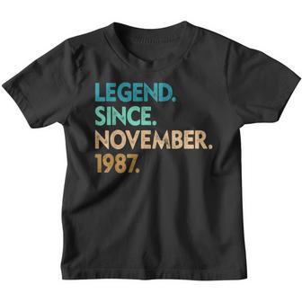 35 Years Old Gifts Legend Since November 1987 35Th Birthday Youth T-shirt - Thegiftio UK