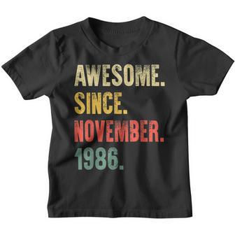 36 Years Old Awesome Since November 1986 36Th Birthday Youth T-shirt - Thegiftio UK