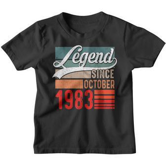 39 Years Old Gifts Legend Since October 1983 39Th Birthday V12 Youth T-shirt - Thegiftio UK