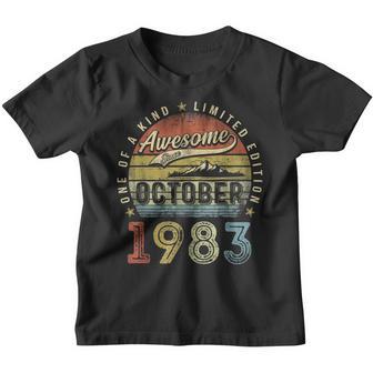 39Th Birthday Gift Awesome Since October 1983 39 Year Old Youth T-shirt - Thegiftio UK