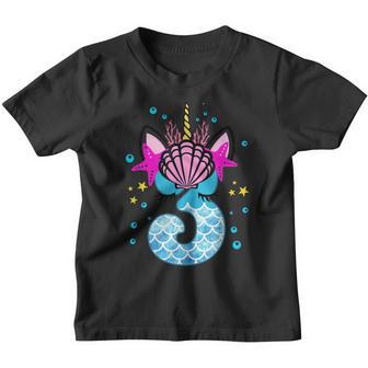 3Rd Birthday Girl Unicorn Mermaid 3 Years Old Youth T-shirt - Thegiftio UK