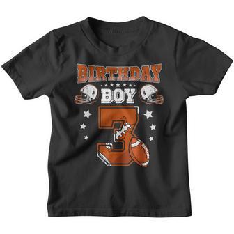 3Rd Birthday Sport 3 Years Old American Football 3 Boys Youth T-shirt - Thegiftio UK