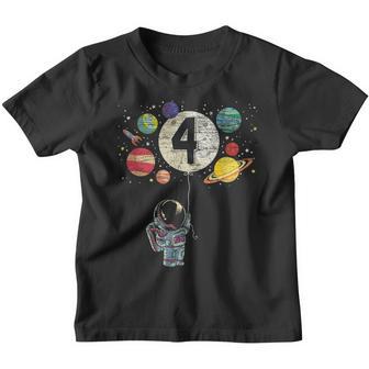 4 Years Old Birthday Boy Gifts Astronaut 4Th Birthday Youth T-shirt - Thegiftio UK