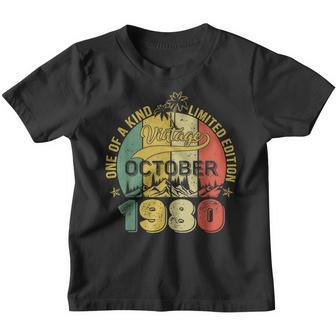 42 Years Old Gifts 42Nd Birthday Vintage October 1980 V3 Youth T-shirt - Thegiftio UK
