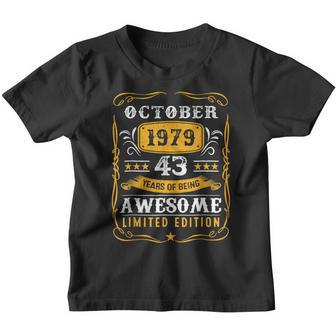 43 Years Old Gifts 43Rd Birthday Vintage October 1979 Youth T-shirt - Thegiftio UK