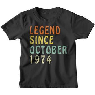 48 Years Old Gifts Legend Since October 1974 48Th Birthday V4 Youth T-shirt - Thegiftio UK