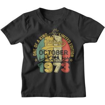 49 Years Old Gifts 49Th Birthday Vintage October 1973 Youth T-shirt - Thegiftio UK