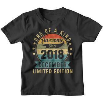 4Th Birthday Vintage December 2018 4 Year Old Boy Girl Youth T-shirt - Thegiftio UK