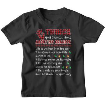 5 Things You Should Know About My Grandpa Christmas For Kids V2 Youth T-shirt - Thegiftio UK