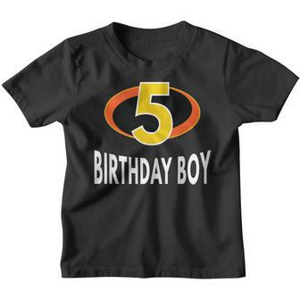 5 Year Old Birthday Boy Age Symbol Youth T-shirt | Mazezy
