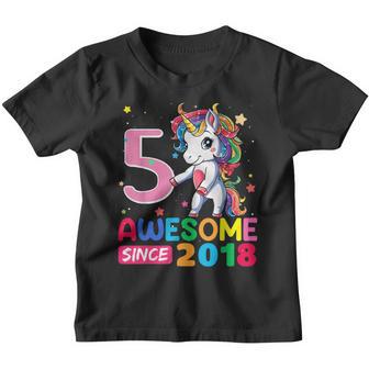 5 Year Old Gifts Unicorn Flossing 5Th Birthday Girl Ns Youth T-shirt - Thegiftio UK