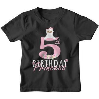 5 Years Old 5Th Birthday Llama Birthday Girl Gift V8 Youth T-shirt - Thegiftio UK