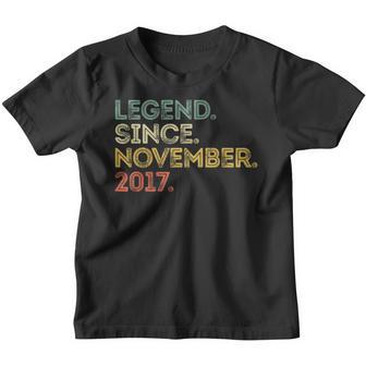 5 Years Old Gift 5Th Birthday Boy Legend Since November 2017 Youth T-shirt - Thegiftio UK