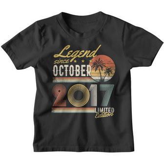5 Years Old Gifts Legend Since October 2017 5Th Birthday V4 Youth T-shirt - Thegiftio UK