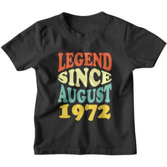 50 Year Old Legend Since August 1972 Birthday 50Th Youth T-shirt - Monsterry