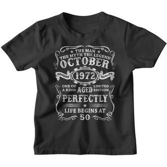 50 Year Old October 1972 Man Myth Legend 50Th Birthday Youth T-shirt - Thegiftio UK