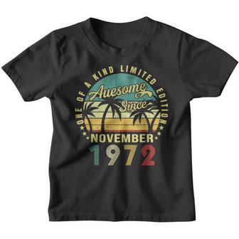 50 Years Old Funny Awesome Since November 1972 50Th Birthday V2 Youth T-shirt - Thegiftio UK