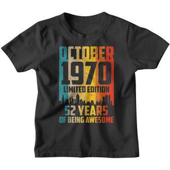 52 Years Old Gifts Vintage October 1970 52Nd Birthday Youth T-shirt - Thegiftio UK