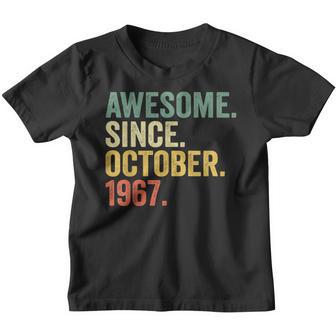 55 Years Old Gifts Awesome Since October 1967 55Th Birthday V2 Youth T-shirt - Thegiftio UK