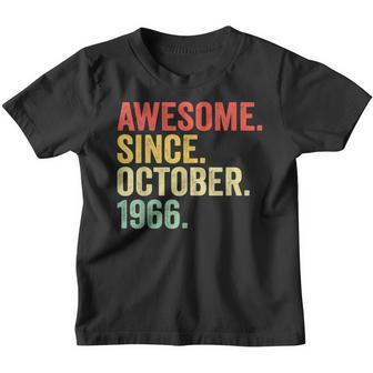 56 Years Old Gifts Awesome Since October 1966 56Th Birthday V2 Youth T-shirt - Thegiftio UK