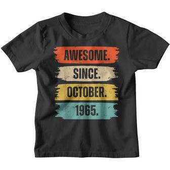57 Years Old Gifts Awesome Since October 1965 57Th Birthday Youth T-shirt - Thegiftio UK