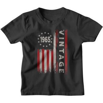 58 Year Old Gifts Vintage 1965 American Flag 58Th Birthday Youth T-shirt - Thegiftio UK
