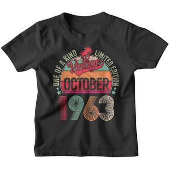 59 Years Old Gifts 59Th Birthday Vintage October 1963 V2 Youth T-shirt - Thegiftio UK