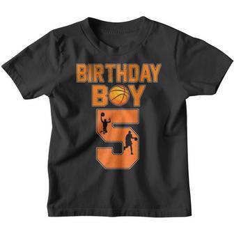 5Th Birthday Basketball Player 5 Year Old Boys Kids Youth T-shirt - Thegiftio UK