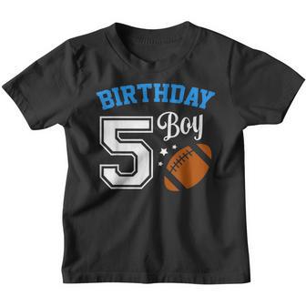 5Th Birthday Football Boy 5 Year Old Football Player Youth T-shirt - Thegiftio UK