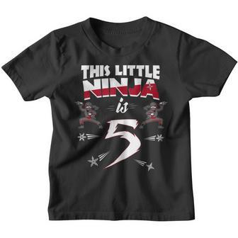 5Th Birthday Ninja Im 5 Years Old Bday Party Best Boy Youth T-shirt - Thegiftio UK
