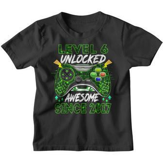 6 Year Old Boy Level 6 Unlocked Awesome 2017 6Th Birthday V3 Youth T-shirt - Seseable