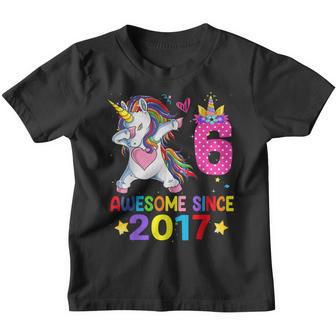 6 Year Old Gifts Girls Ns Dabbing Unicorn 6Th Birthday V3 Youth T-shirt - Thegiftio UK
