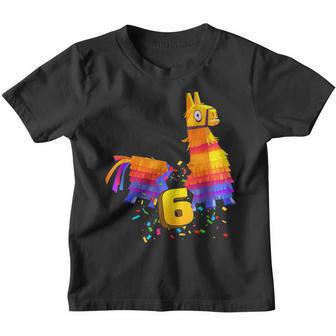 6 Years Old 6Th Birthday Llama Birthday Girl Gift V18 Youth T-shirt - Thegiftio UK