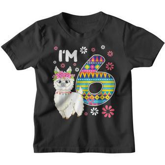 6 Years Old 6Th Birthday Llama Birthday Girl Gift V8 Youth T-shirt - Thegiftio UK