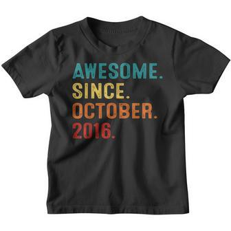 6 Years Old Gifts 6Th Bday Boy Awesome Since October 2016 Youth T-shirt - Thegiftio UK