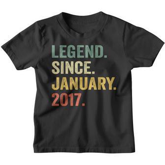 6 Years Old Gifts 6Th Birthday Boy Legend Since January 2017 V2 Youth T-shirt - Thegiftio UK